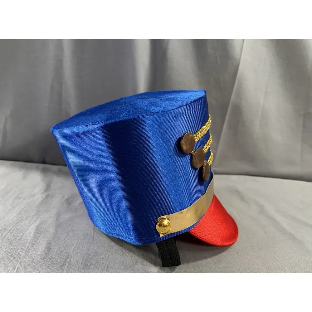 Drum Major Soldier Costume Hat One Size Adjustable Chin Strap Halloween Dance